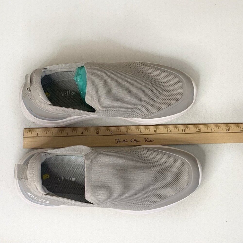 FitVille Marca Slip On Walking Sneaker Womens 10 Wide Light Khaki Gray Comfort - Picture 9 of 9